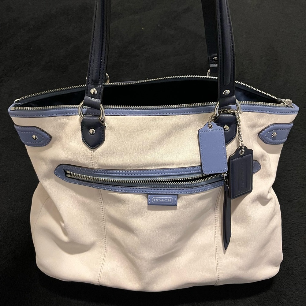 Coach White and Blue Women's Bag - Picture 12 of 12